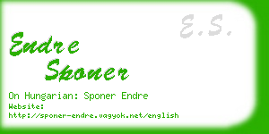 endre sponer business card